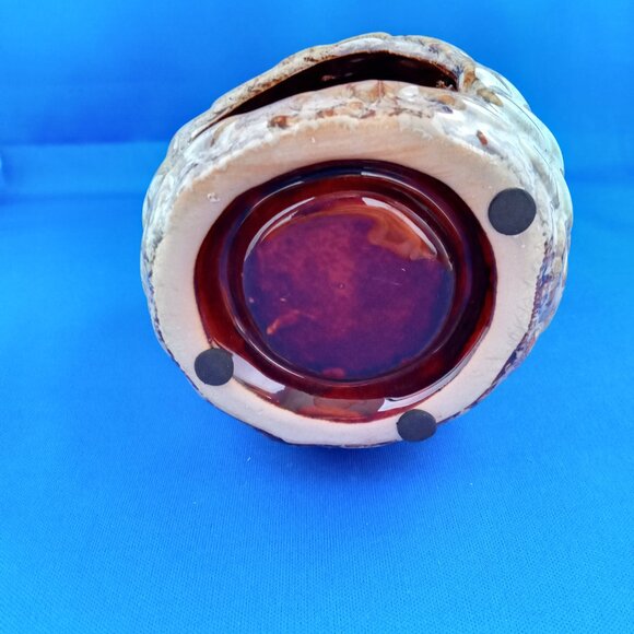 Red & tan Owl Ceramic Tea Light Candle Holder Wax Melter 4 1/2'' tall - Picture 5 of 7